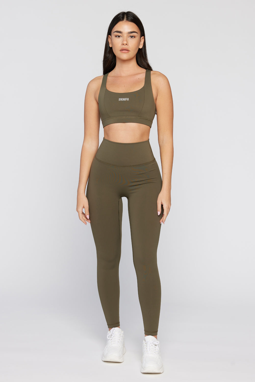 Aura - טייץ חלק בצבע ירוק כהה | XS