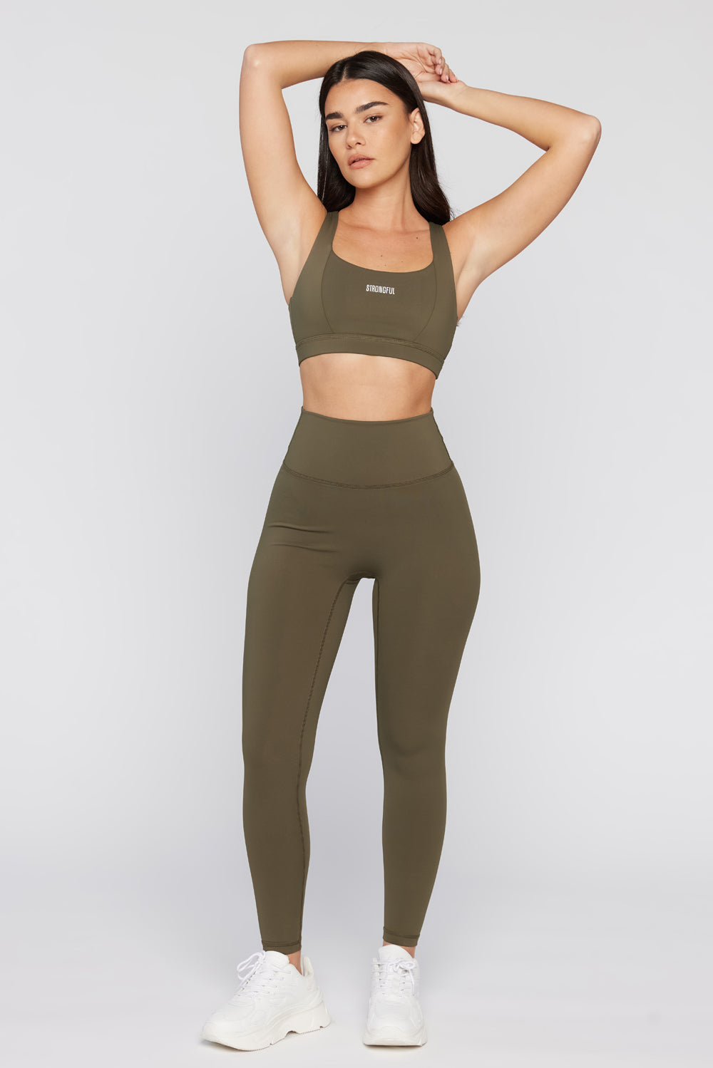 Aura - טייץ חלק בצבע ירוק כהה | XS