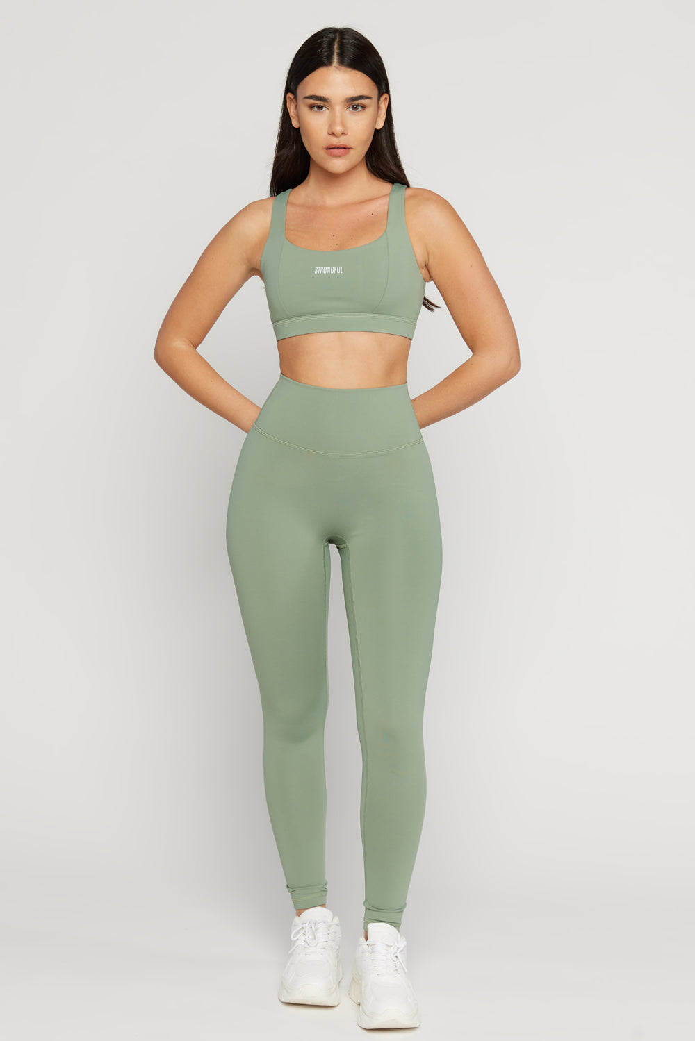 Aura - טייץ חלק בצבע ירוק | XS