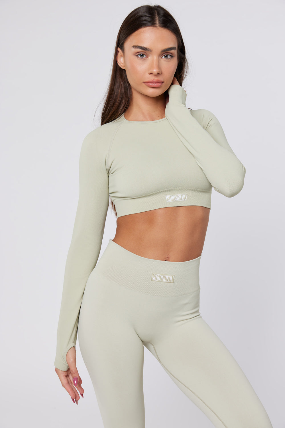 חולצת קרופ טופ ספורטיבי בצבע מנטה Venture | XS