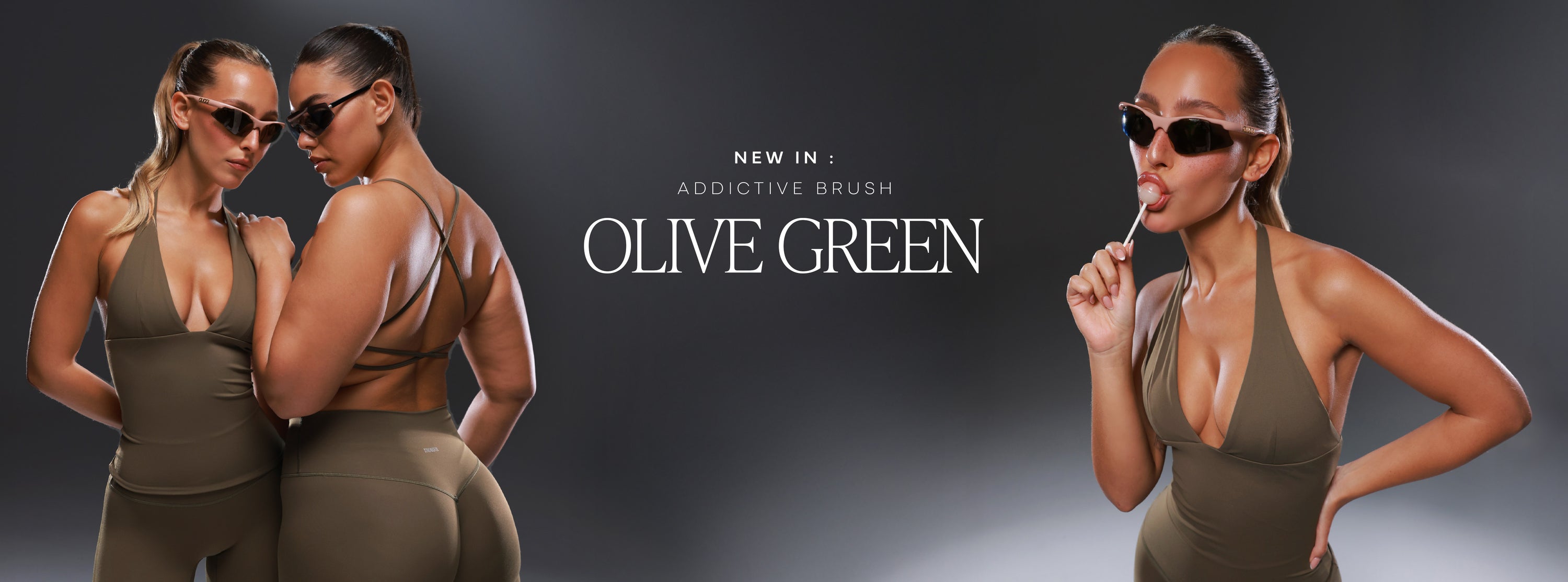 בגדי ספורט לנשים קולקציית ADDICTIVE BRUSH OLIVE GREEN