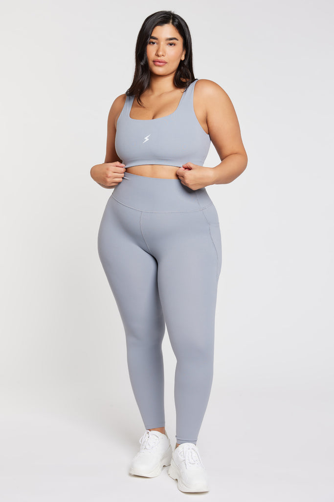 Core - טייץ ספורטיבי ארוך עד הקרסול בצבע תכלת | L