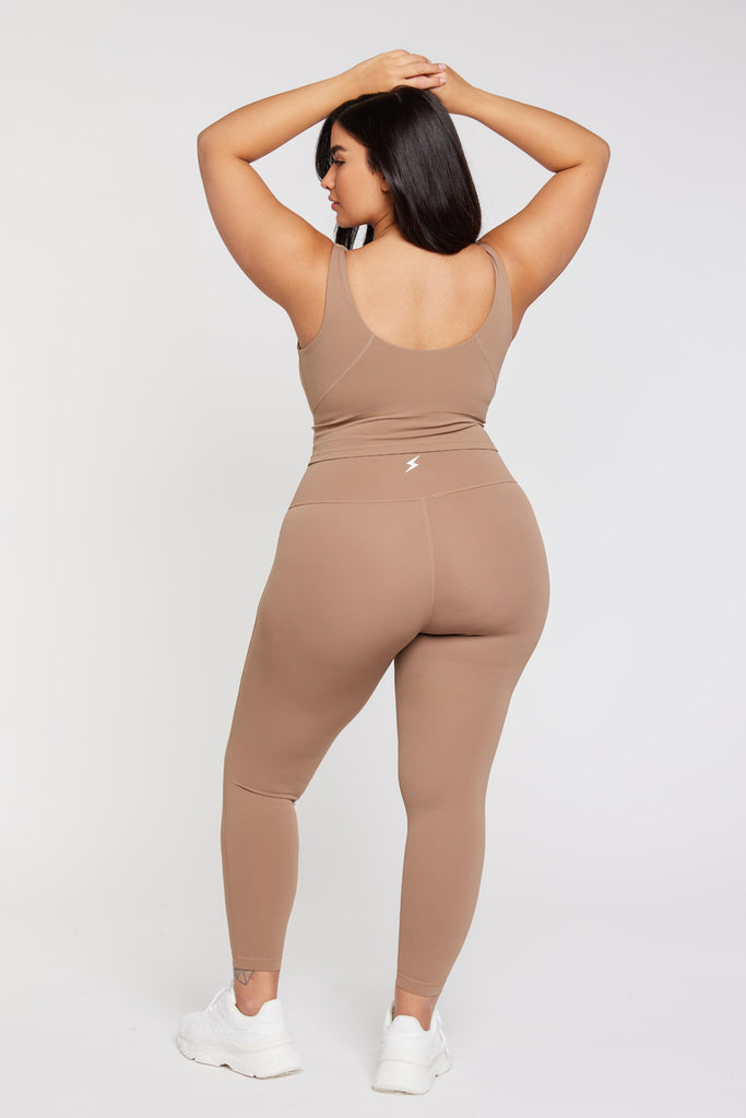 Beyond - טייץ ארוך עד לפני הקרסול בצבע מוקה | L