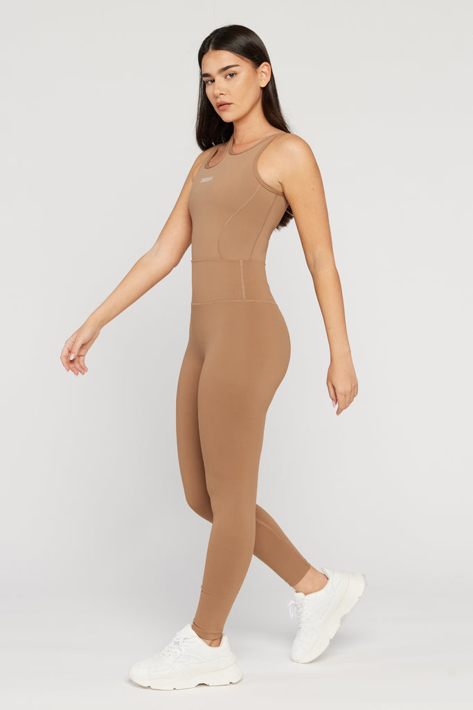 Aura - טייץ חלק בצבע מוקה | XS