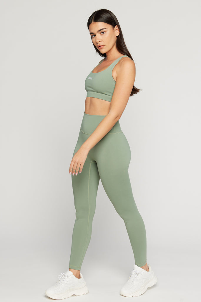 Aura - טייץ חלק בצבע ירוק | XS