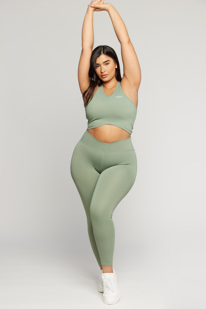 Aura - טייץ מחטב נמוך בצבע ירוק | L