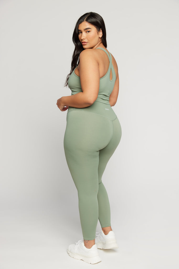 Aura - טייץ מחטב נמוך בצבע ירוק | L