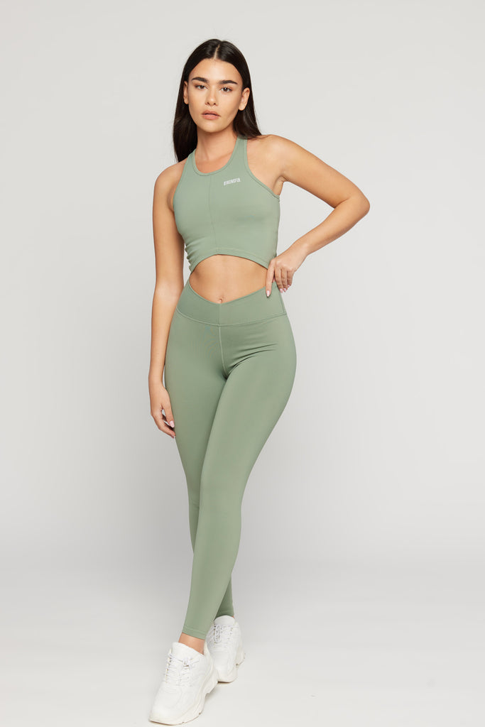 Aura - טייץ מחטב נמוך בצבע ירוק | XS