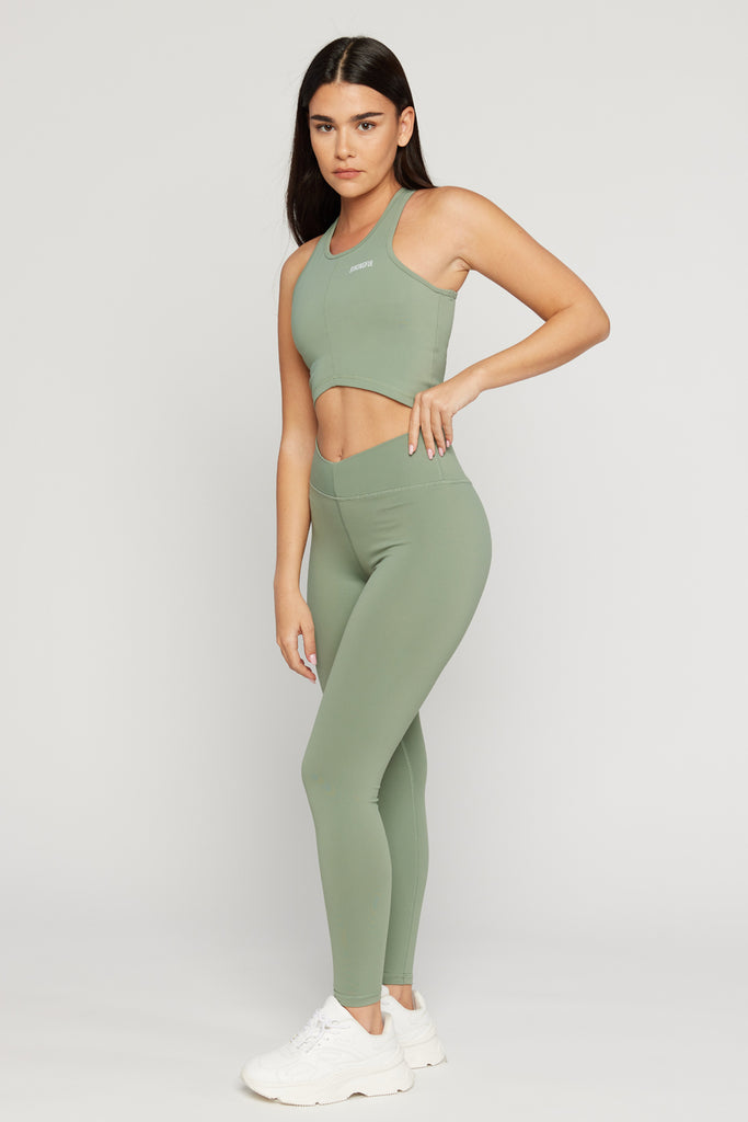 Aura - טייץ מחטב נמוך בצבע ירוק | XS