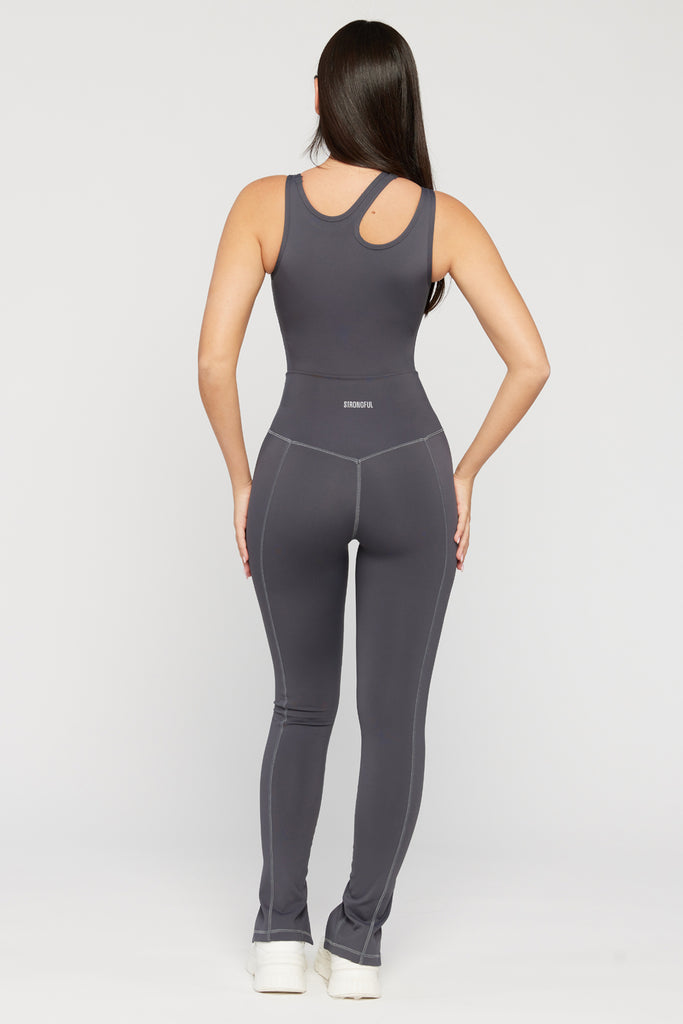 Aura - טייץ עם שסע בצבע אפור | XS