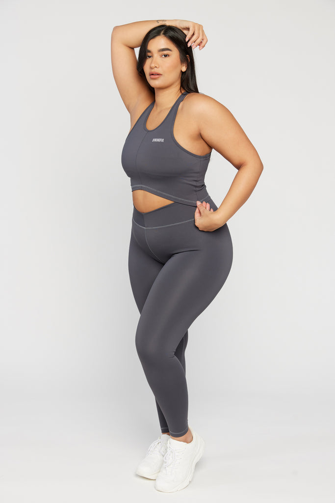 Aura - טייץ מחטב נמוך בצבע אפור | L