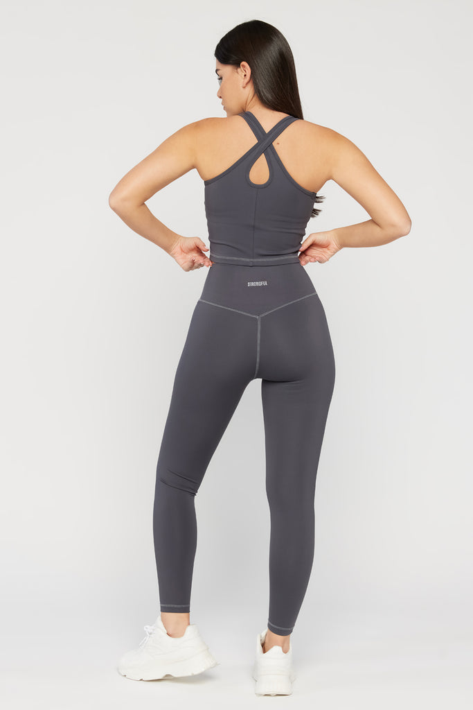 Aura - טייץ מחטב נמוך בצבע אפור | XS